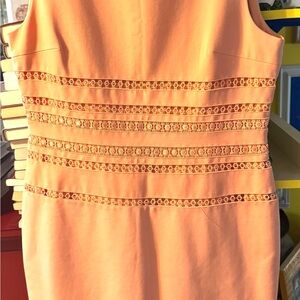 NEW: Antonio Melanie Peach Embroidered Sleeveless Dress, SO fresh and pretty!!